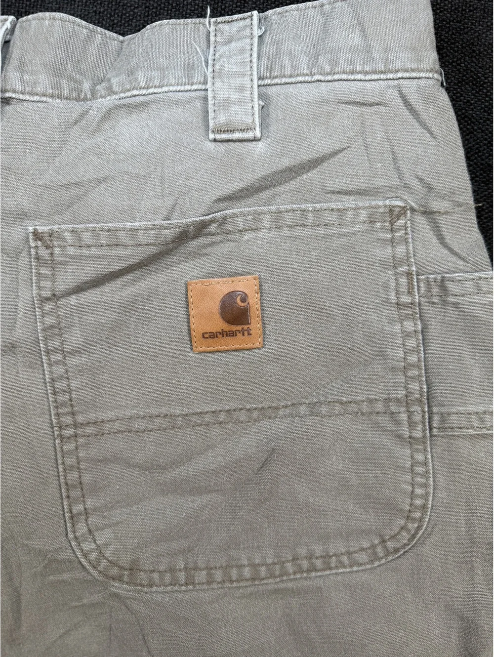 Carhartt Original Fit Khaki Cotton Work Shorts Size 32